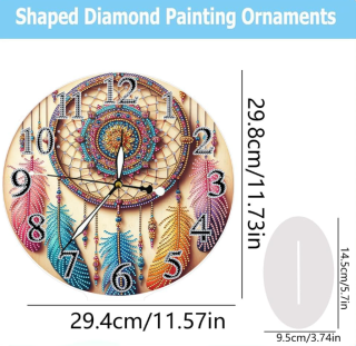 Preview: Diamond Painting Leuchtende Uhr Traumfänger